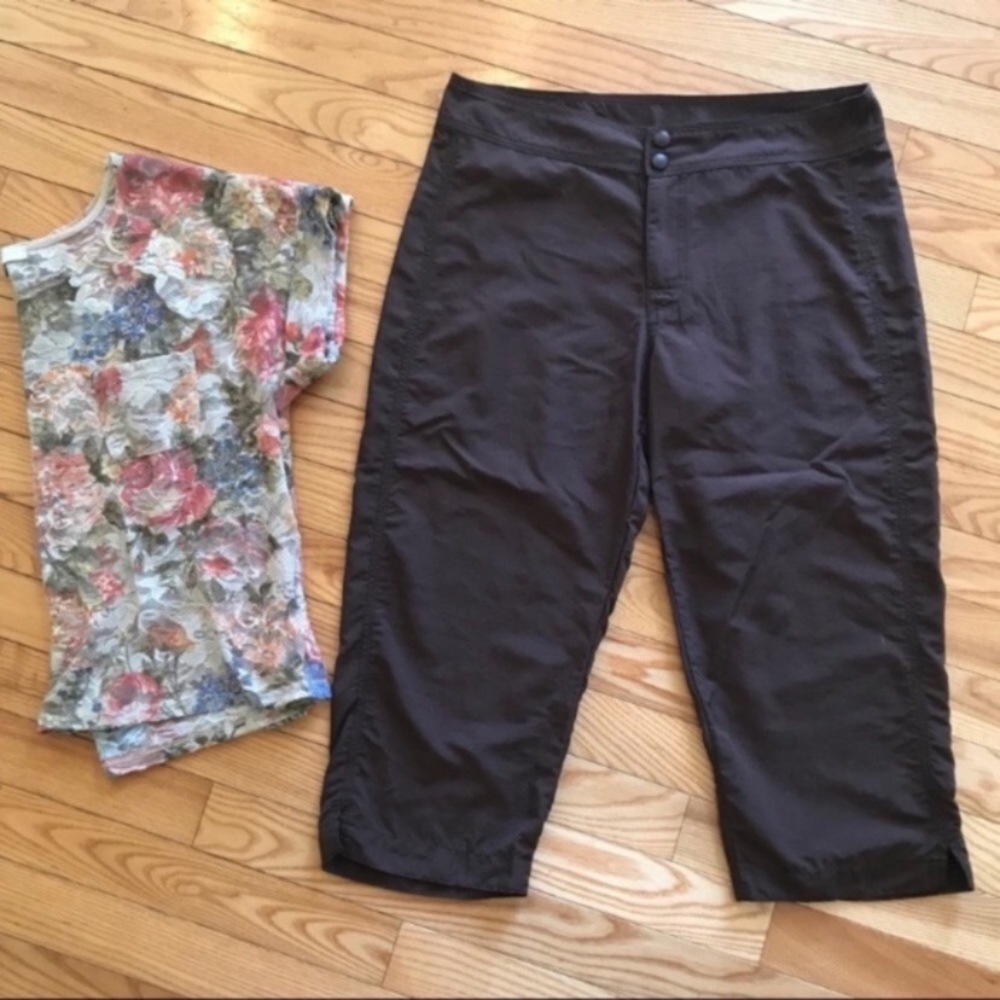 EUC L.L.Bean Brown Capri pants